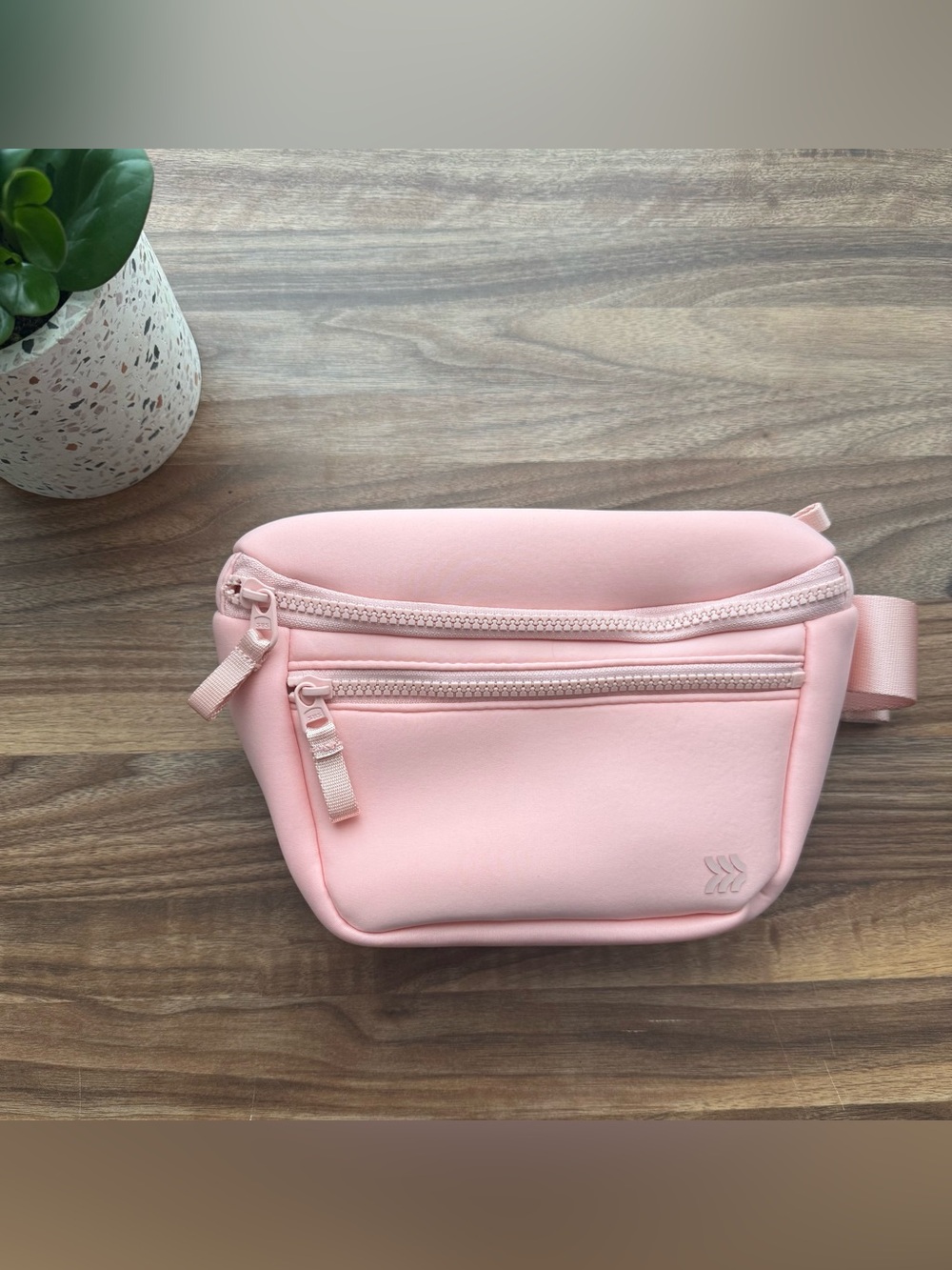 Water-Resistant Blush Pink Belt Bag